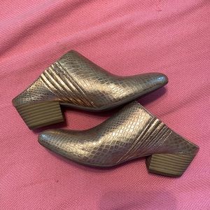 BCBG Gold Slip On Shoes